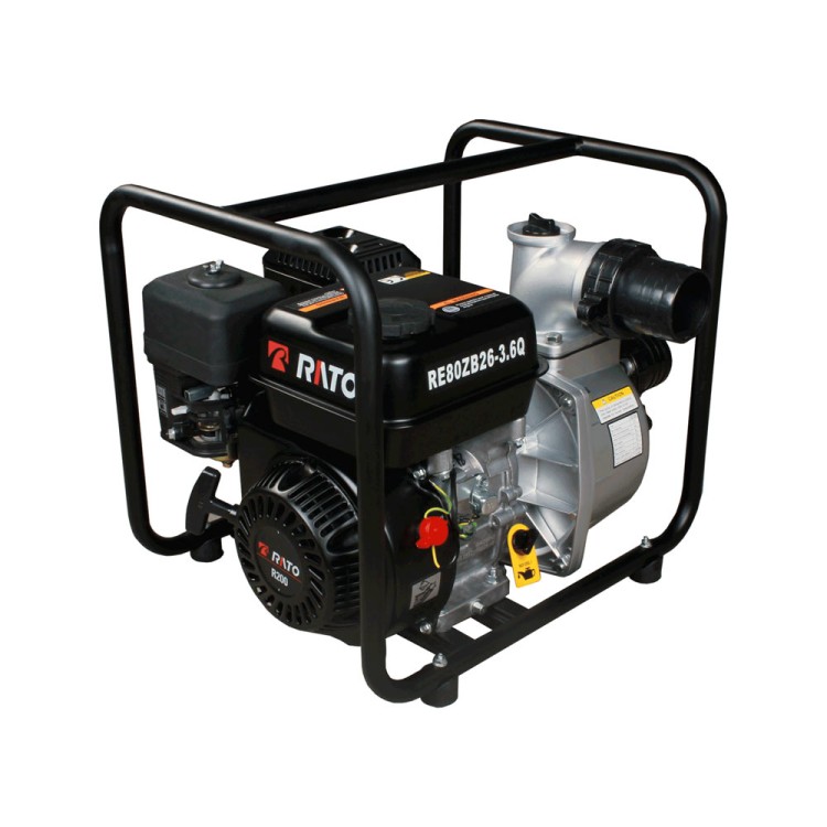 RE 80ZB26-3.6Q (SİYAH) Benzinli İpli Motopomp - 6.5HP