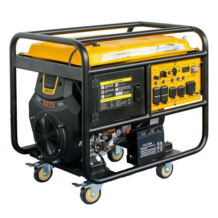 R12000 D-TA Benzinli Marşlı Monofaze Jeneratör - 11kVA