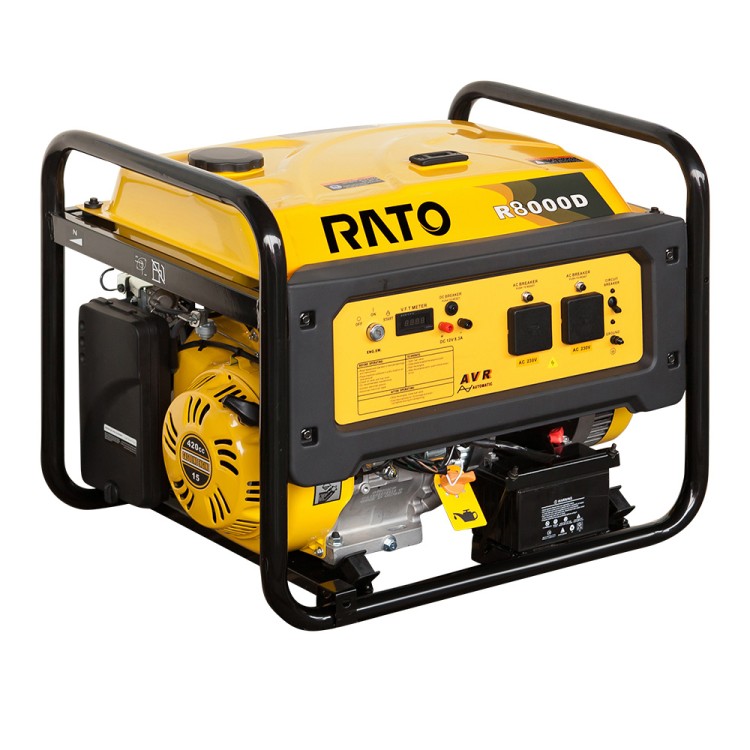 R 8000D Benzinli Marşlı Monofaze Jeneratör - 7.5kVA